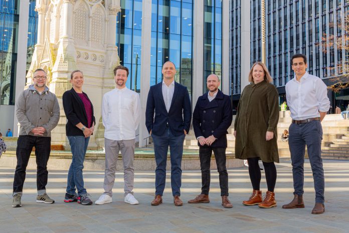 Citizen Ticket team - Left to right - Jimmy Hewson, Mo Jones (Chairman), Colin Palmer (CTO), Harry Boisseau (CEO), Phil Hayes (CPO), Liz Cobley (Operations Director), Phil Shaw-Stewart (COO) .